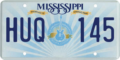 MS license plate HUQ145