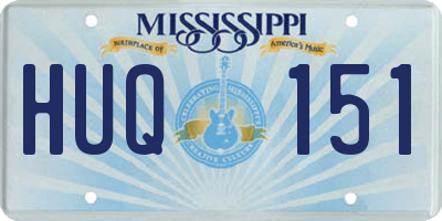 MS license plate HUQ151