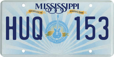 MS license plate HUQ153
