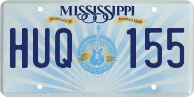 MS license plate HUQ155