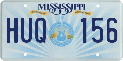 MS license plate HUQ156