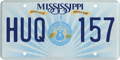 MS license plate HUQ157