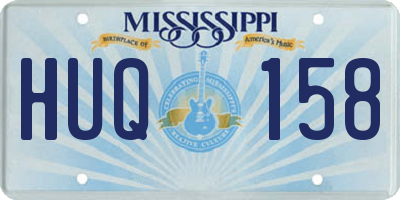 MS license plate HUQ158