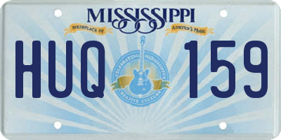 MS license plate HUQ159