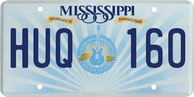 MS license plate HUQ160