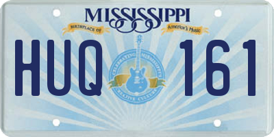 MS license plate HUQ161