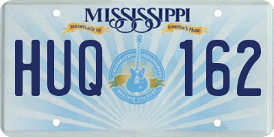 MS license plate HUQ162