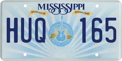 MS license plate HUQ165