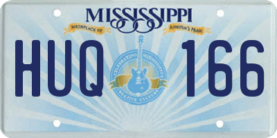 MS license plate HUQ166
