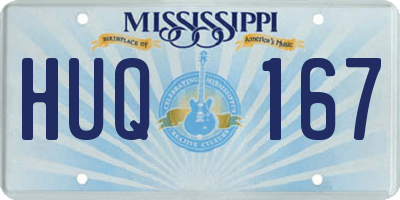 MS license plate HUQ167