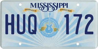 MS license plate HUQ172