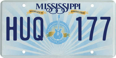MS license plate HUQ177