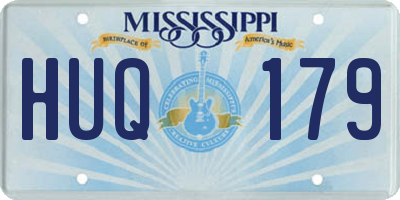 MS license plate HUQ179