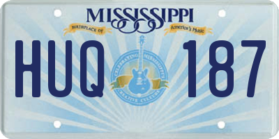 MS license plate HUQ187
