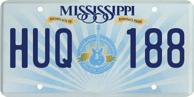 MS license plate HUQ188