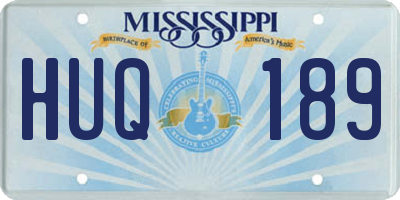 MS license plate HUQ189