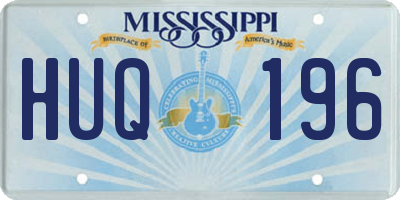 MS license plate HUQ196