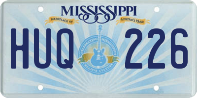 MS license plate HUQ226
