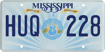 MS license plate HUQ228