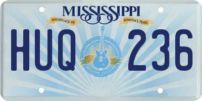 MS license plate HUQ236