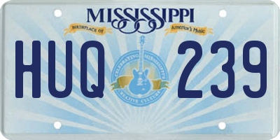MS license plate HUQ239