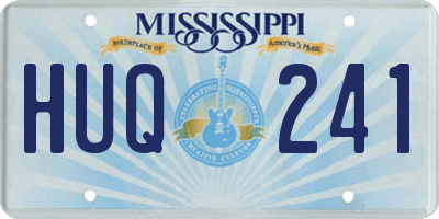 MS license plate HUQ241