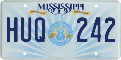MS license plate HUQ242