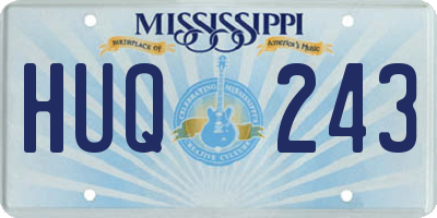 MS license plate HUQ243