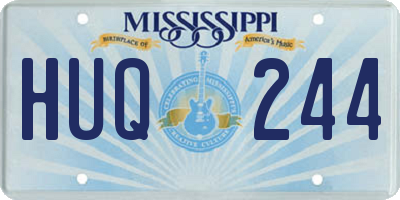 MS license plate HUQ244