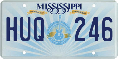 MS license plate HUQ246