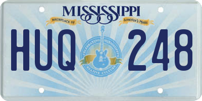 MS license plate HUQ248