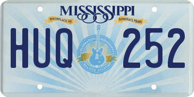 MS license plate HUQ252