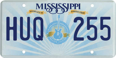 MS license plate HUQ255