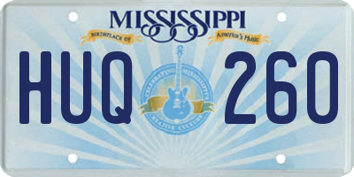 MS license plate HUQ260