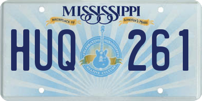 MS license plate HUQ261