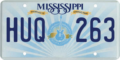 MS license plate HUQ263