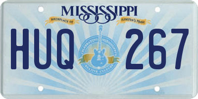 MS license plate HUQ267