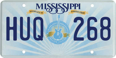 MS license plate HUQ268