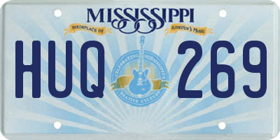 MS license plate HUQ269