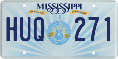 MS license plate HUQ271