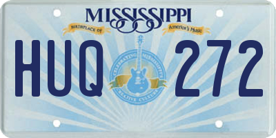 MS license plate HUQ272