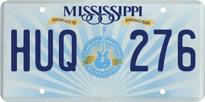 MS license plate HUQ276