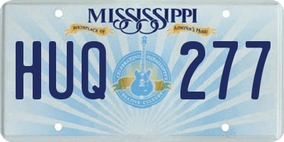 MS license plate HUQ277