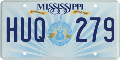 MS license plate HUQ279