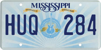 MS license plate HUQ284