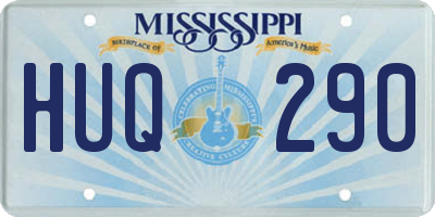 MS license plate HUQ290