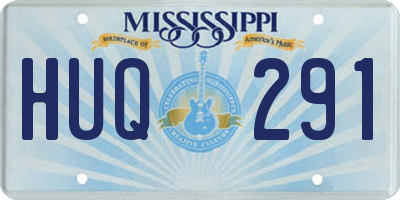 MS license plate HUQ291
