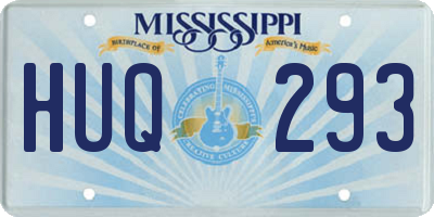 MS license plate HUQ293
