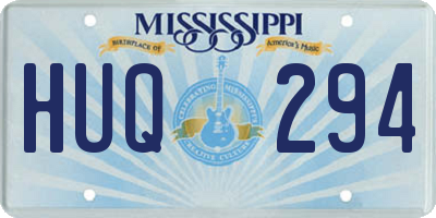 MS license plate HUQ294