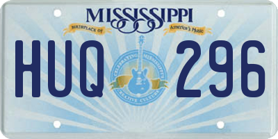 MS license plate HUQ296
